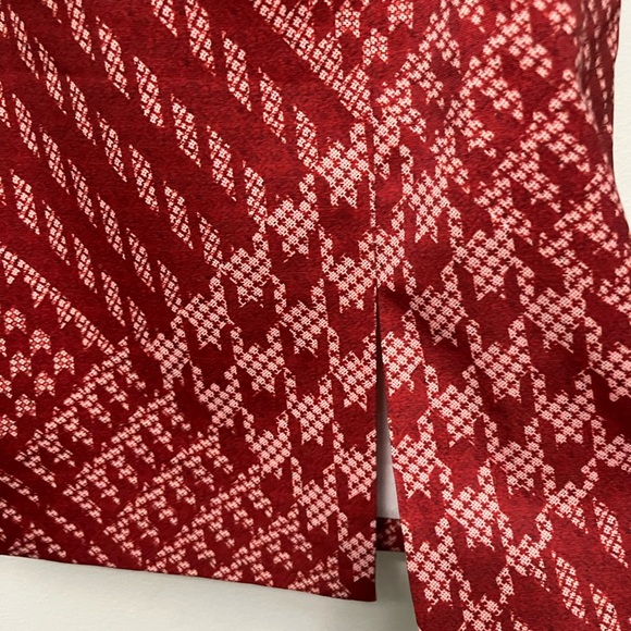 Essentiel Antwerp Red Patterned Dress Sz. M - Picture 5 of 12